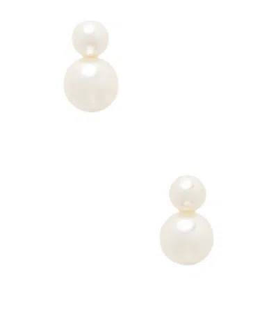 Jennifer Behr Iris Gold-tone Pearl-like Earrings In Ivory