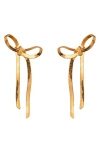 Jennifer Behr Gretta Bow Drop Earrings In Gold
