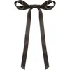 Jennifer Behr Gretta Silk Bow Barrette In Black