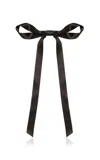 Jennifer Behr Gretta Silk Bow Barrette In Black