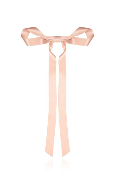 Jennifer Behr Gretta Silk Bow Barrette In Pink