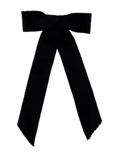 Pre-owned Jennifer Behr Grosgrain Bow Hair Clip In Black