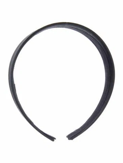 Pre-owned Jennifer Behr Grosgrain Trim Headband In Black