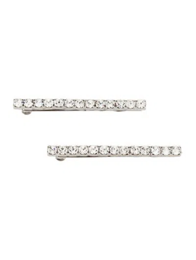 Pre-owned Jennifer Behr Gwen Bobby Clip Hair In Silver