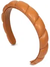 Jennifer Behr Hadley Quilted Headband In Brown