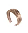 Jennifer Behr Natasha Satin-finish Headband In Light Brown