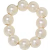 Jennifer Behr Henley Faux Pearl Ponytail Holder In Neutral