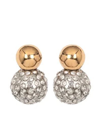Jennifer Behr Ida Crystal-embellished Earrings In Gold