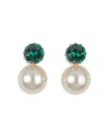 Jennifer Behr Ines Crystal & Imitation Pearl Drop Earrings In White