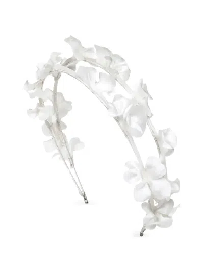Jennifer Behr Isabella Floral Headband In Silver