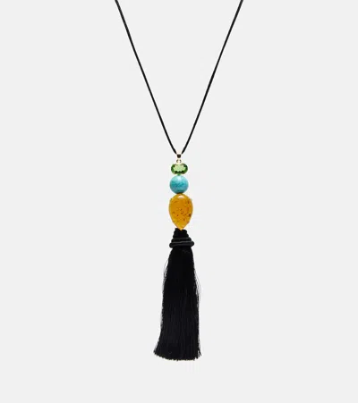 Jennifer Behr Izzie Tassel Embellished Necklace In Multi
