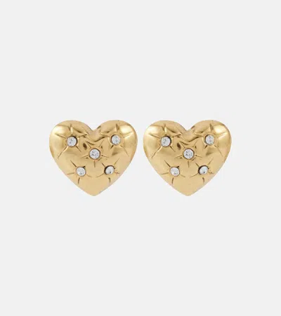 Jennifer Behr Jadon Crystal-embellished Heart Earrings In Multicoloured