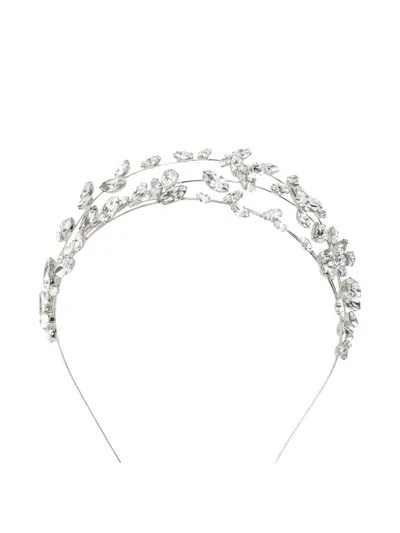Jennifer Behr Jasenia Crystal Tiara In Silver