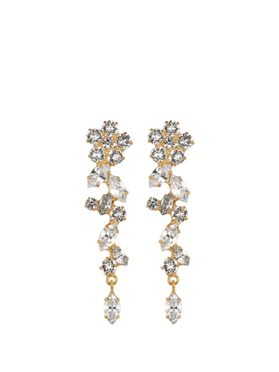Jennifer Behr Jasmina Crystal-embellished Earrings In Gold