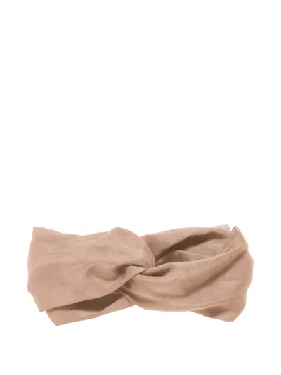 Jennifer Behr Jordan Twisted Headband In Brown