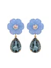 Jennifer Behr Juna Flower-drop Earrings In Blue