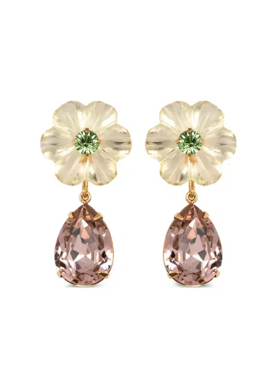 Jennifer Behr Juna Flower-drop Earrings In Gold