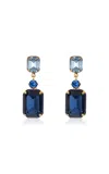 Jennifer Behr Justine Crystal Drop Earrings In Blue