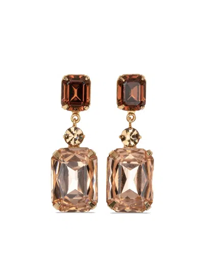 Jennifer Behr Justine Crystal-embellished Earrings In Gold