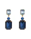 Jennifer Behr Justine Gold-plated Crystal Earrings In Blue
