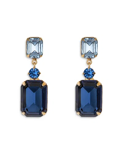 Jennifer Behr Justine Crystal Drop Earrings In Blue
