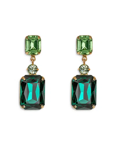 Jennifer Behr Justine Gemstone & Crystal Drop Earrings In Green