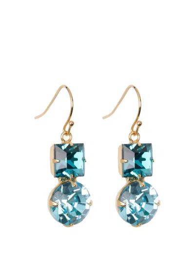Jennifer Behr Kaiden Crystal-embellished Earrings In Blue