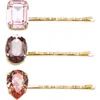 Jennifer Behr Karina Assorted 3-pack Czech Crystal Bobby Pins In Rose