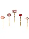Jennifer Behr Karina Hair Clips (set Of Five) In Gold