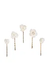 Jennifer Behr Karissa Bobby Pin Set In White