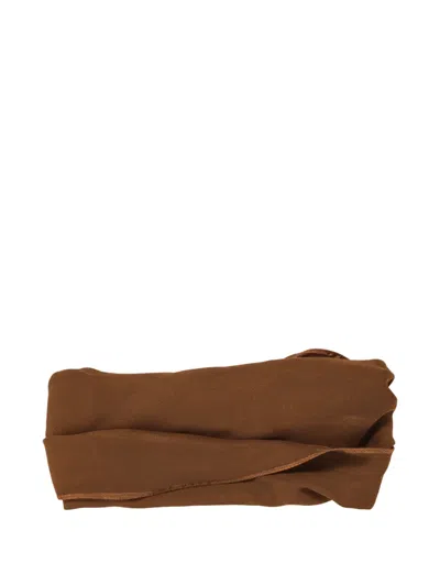 Jennifer Behr Kaylee Silk-satin Headband In Brown