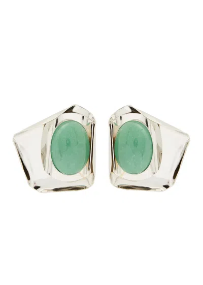 Jennifer Behr Kendall Rhodium-plated Drop Earrings In Orange