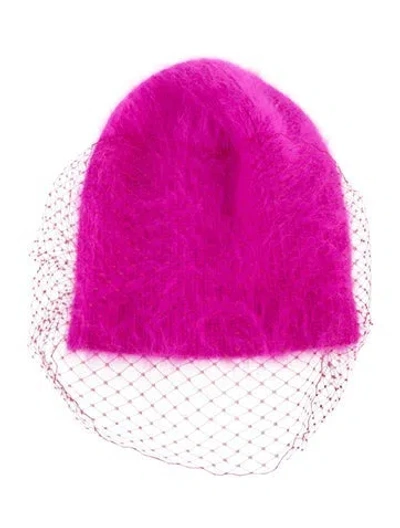 Pre-owned Jennifer Behr Knitted Cashmere Beanie In Pink