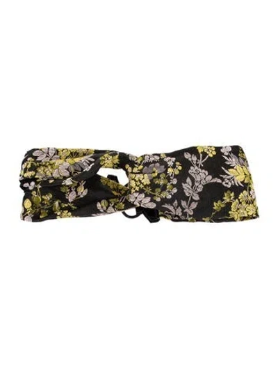 Pre-owned Jennifer Behr Knot Floral Headband In Black