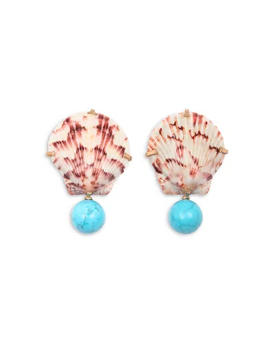 Jennifer Behr Kori Shell Earrings In Blue