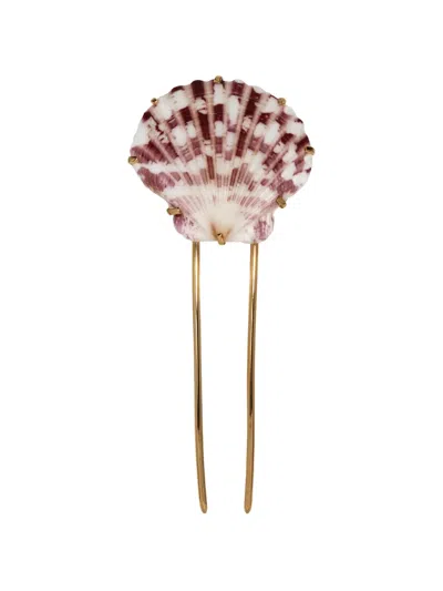 Jennifer Behr Kori Shell Hair Pin In Brown