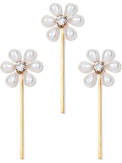 Jennifer Behr Laena Bobby Pins (set Of Three) In Gold