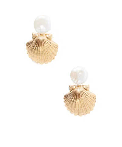 Jennifer Behr Laguna Gold-tone Pearl-effect Embellished Earrings