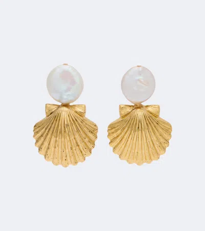 Jennifer Behr Laguna Faux Pearl Drop Earrings In Gold