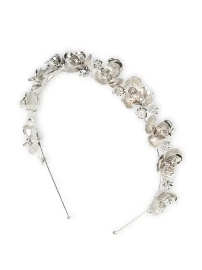 Jennifer Behr Larena Floral Headband In Neutral