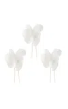 Jennifer Behr Large Jardinia Silk Hairpin In White