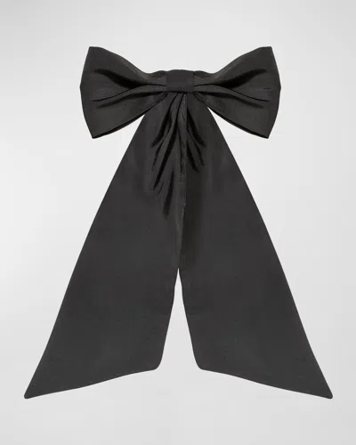 Jennifer Behr Leander Bow Barrette In Black