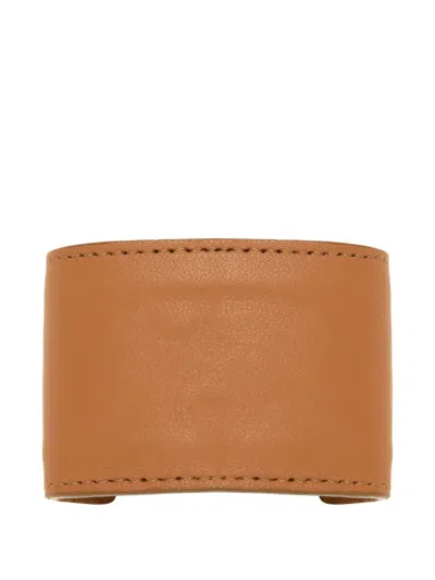 Jennifer Behr Leather Ponywrap Hair Accessory In Brown