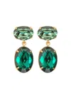 Jennifer Behr Lenora Oval Earrings In Green