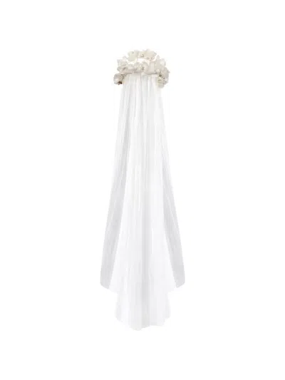 Jennifer Behr Leyla Juliette Flower Veil In White