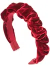 Jennifer Behr Velvet Lia Headband In Red
