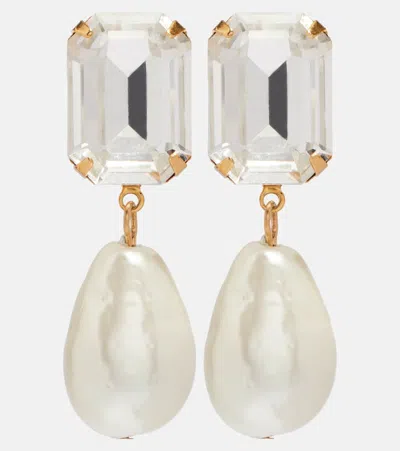 Jennifer Behr Liana Gold-plated Drop Earrings In White