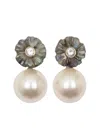 Jennifer Behr Libby Flower-detail Earrings In White