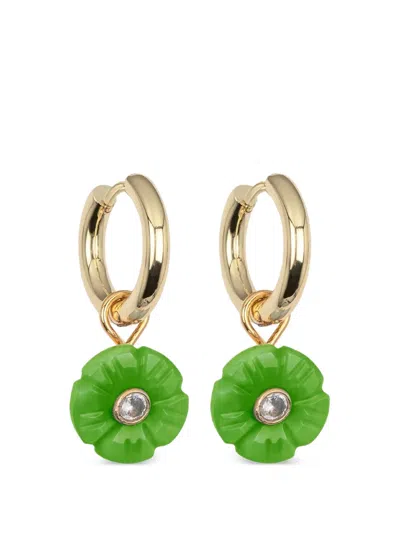 Jennifer Behr Lillian Flower Earrings In Green
