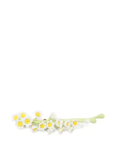 Jennifer Behr Lily Floral-embellished Hair Clip In White